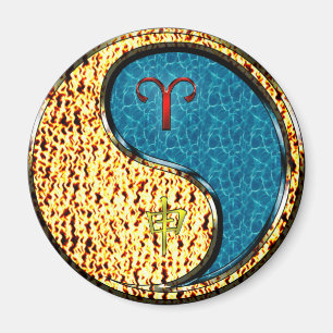 Äsche und Wasseraffe Magnet