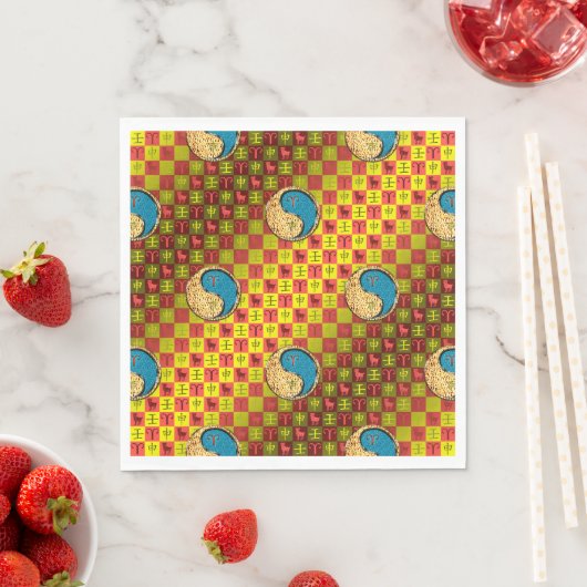 Äsche und Wasseraffe Serviette (Beispiel)