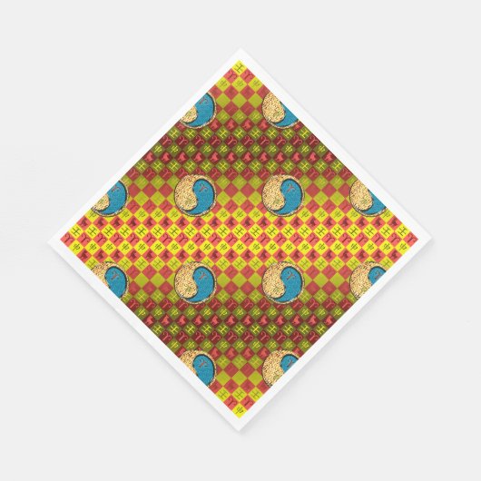 Äsche und Wasseraffe Serviette (Ecke)