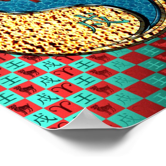 Äsche und Wasserhund Poster (Ecke)