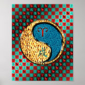 Äsche und Wasserhund Poster (Vorne)