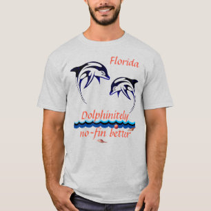 Asche Unisex Florida mit Delfinen T-Shirt