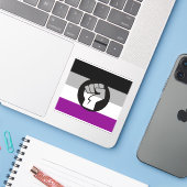 Ascheextest Aufkleber (Laptop mit iPhone)