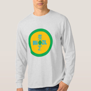 Aschefarbenes T-Shirt für Männer BRAZIL SPORT