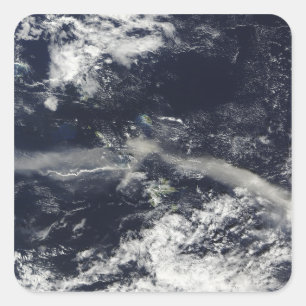 Aschen-Feder von Soufriere Hügeln, Montserrat Quadratischer Aufkleber