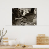Aschen-Schaufelgeburt Poster (Küche)