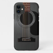 Aschen-schwarze Akustikgitarre Case-Mate iPhone Hülle (Rückseite)