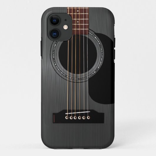 Aschen-schwarze Akustikgitarre Case-Mate iPhone Hülle (Rückseite)