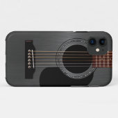 Aschen-schwarze Akustikgitarre Case-Mate iPhone Hülle (Rückseite (Horizontal))