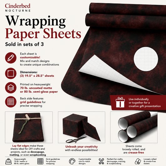 Aschenbett-Nocturne Geschenkpapier Set