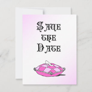 Ascheneintrag für Hochzeit mit gläsernem Schuh von Save The Date