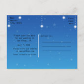 Aschenella Almost Mitternacht Silver Save the Date Ankündigungspostkarte (Rückseite)