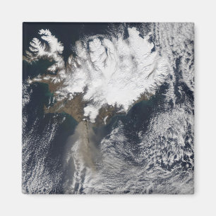 Aschenfeder von Eyjafjallajokull Vulkan, Icelan Magnet