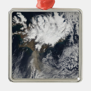 Aschenfeder von Eyjafjallajokull Vulkan, Icelan Silbernes Ornament
