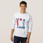 Aschenpullover Herren USA ATHLETISM Sweatshirt (Vorne ganz)