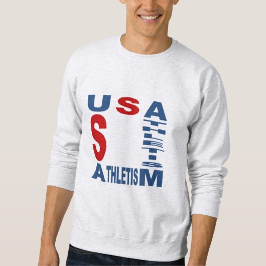 Aschenpullover Herren USA ATHLETISM Sweatshirt (Vorderseite)