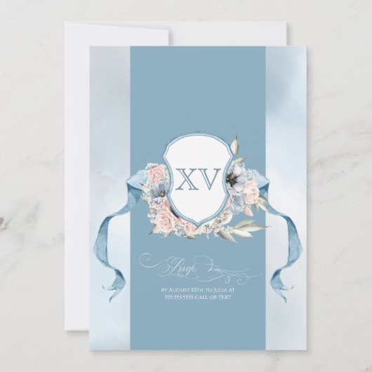 Aschenputtel Burg Fairy Tale Quinceanera Einladung (Rückseite)