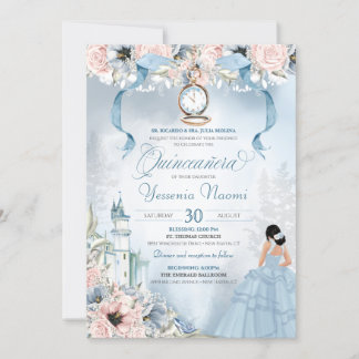 Aschenputtel Burg Fairy Tale Quinceanera Einladung