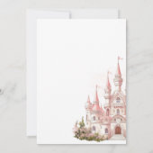 Aschenputtel Burg Prinzessin Pink Geburtstagsparty Einladung (Rückseite)