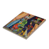 Aschenputtel, der Prinz und der Glaspantoffel Fliese (Seite)