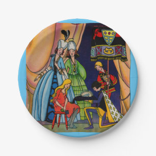 Aschenputtel, der Prinz und der Glaspantoffel Pappteller