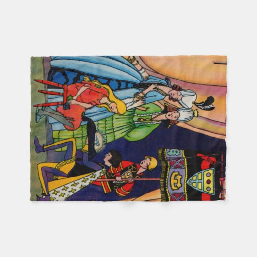 Aschenputtel, der Prinz und die Scheibe Fleecedecke (Vorderseite (Horizontal))