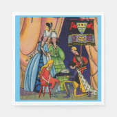 Aschenputtel, der Prinz und die Scheibe Serviette (Vorderseite)