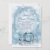 Aschenputtel Einladung, Aschenputtel 16 . Geburtst Einladung (Vorderseite)