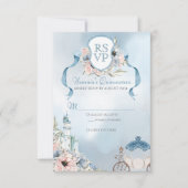 Aschenputtel Fairytale Elegante RSVP Karte (Vorderseite)