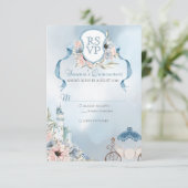 Aschenputtel Fairytale Elegante RSVP Karte (Stehend Vorderseite)