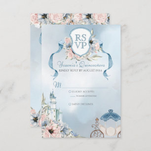 Aschenputtel Fairytale Elegante RSVP Karte