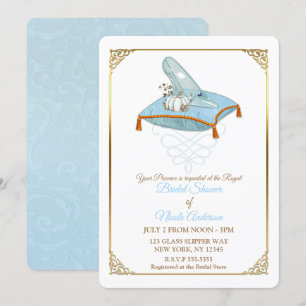 Aschenputtel-Glaspantoffel Elegante Bridal Shower Einladung