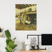 Aschenputtel in den Aschen von Dulac Print Poster (Heimbüro)