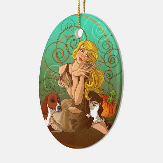 Aschenputtel Keramikornament (Links)