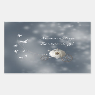 Aschenputtel-Kürbis Rechteckiger Aufkleber