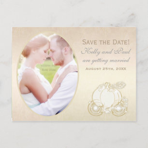 Aschenputtel-Kutsche Hochzeitsdatum Foto Postkarte