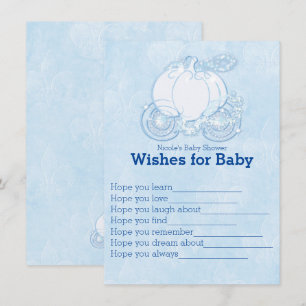 Aschenputtel-Kutschen-Wünsche für Baby Shower Spie Einladung