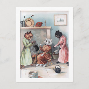 Aschenputtel, Louis Wain Postkarte