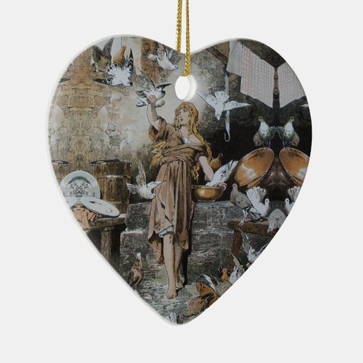 Aschenputtel - Märchen - Grimm Keramik Ornament (Rechts)