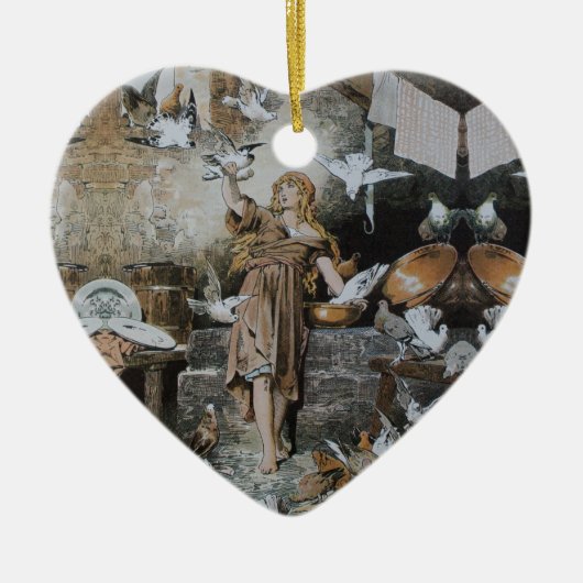 Aschenputtel - Märchen - Grimm Keramik Ornament (Vorne)