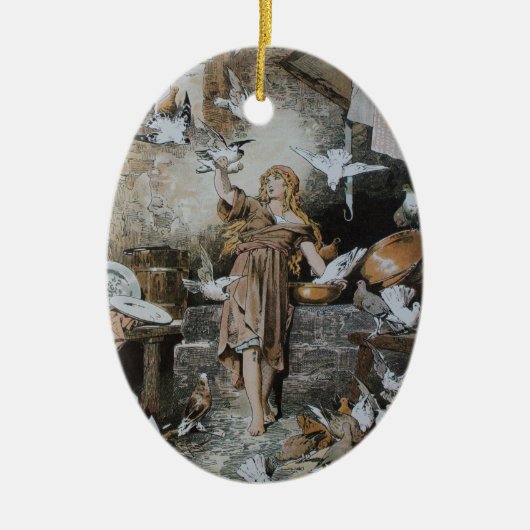 Aschenputtel - Märchen - Grimm Keramik Ornament (Vorne)