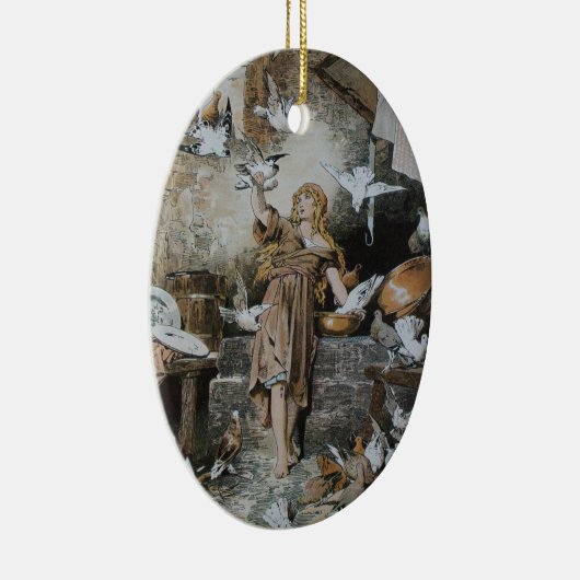 Aschenputtel - Märchen - Grimm Keramik Ornament (Rechts)