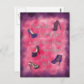 Aschenputtel - neue Schuhe können Ihr Leben veränd Postkarte (Vorne/Hinten)