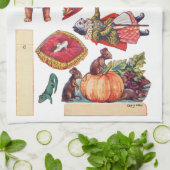 Aschenputtel, Papierpuppe, Louis Wain Geschirrtuch (Gefaltet)