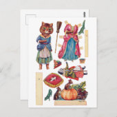 Aschenputtel, Papierpuppe, Louis Wain Postkarte (Vorne/Hinten)