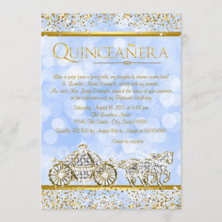 Aschenputtel Princess Pferdekutsche Quinceanera Einladung