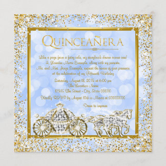 Aschenputtel Princess Pferdekutsche Quinceanera Einladung