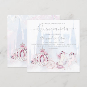 Aschenputtel Prinzessin Märchen Quinceanera Einladung