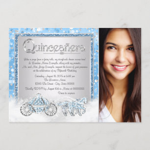 Aschenputtel Prinzessin Quinceanera Einladung