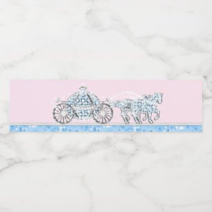 Aschenputtel Prinzessin Wasserflaschen Etiketten